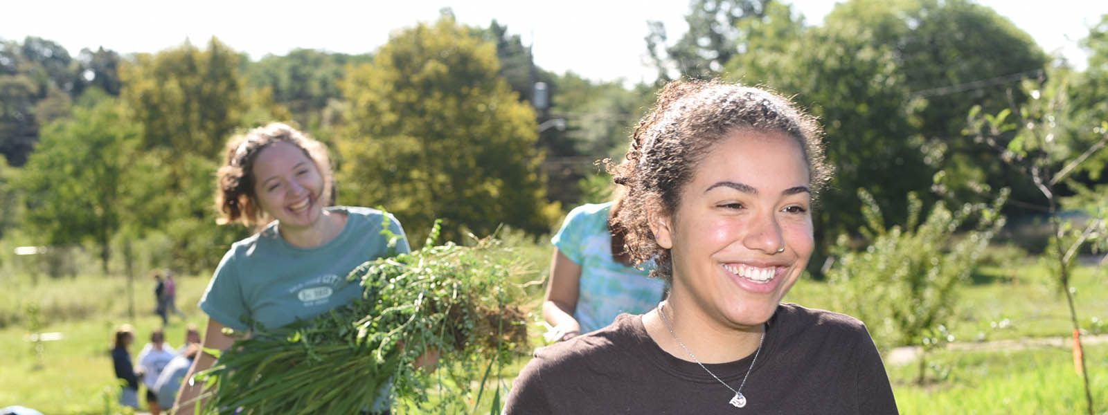 Photo of a smiling Chatham University student