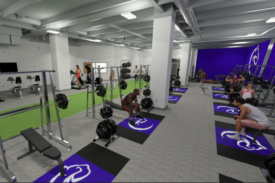 Illustration of the Chatham Eastside Expansion, weight room