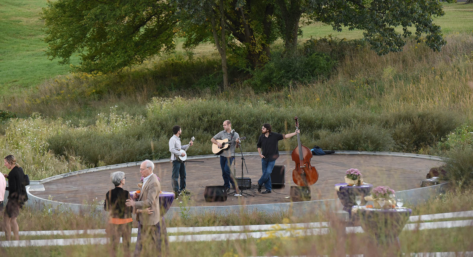 Photo of a music performance at the amphitheater at Eden Hall