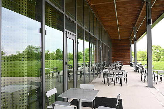 Photo of the EBC Patio on Chatham's Eden Hall Campus