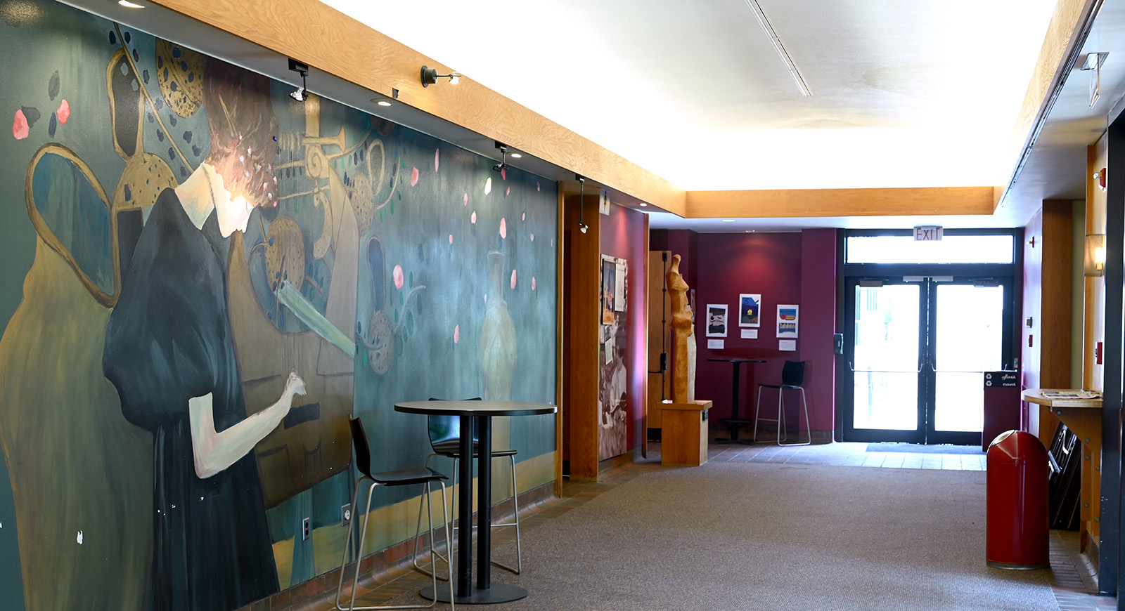 Interior of Chatham's Eddy Theatre's lobby on Shadyside Campus