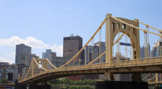 Photo of the Rachel Carson Bridge in Pittsburgh