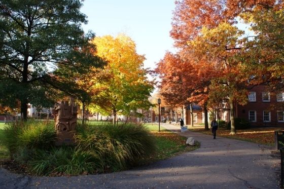 Photo of Chatham University's Shadyside Campus in the fall